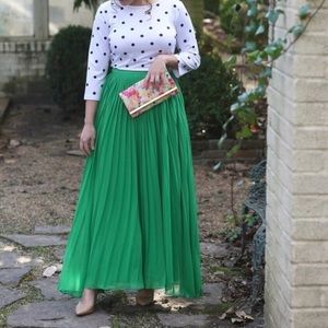 Dainty Jewells Kelly Green Fluttering Fancy Skirt